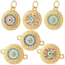 Charms Gothic Evil Blue Eye For Jewellery Making Supplies Enamel Bulk Gold Colour CZ Diy Earring Necklace Items Wholesale