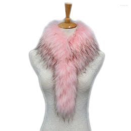 Scarves Warm Thick Faux Fur Fake Raccoon Clip Tail Fashion Cosplay Multicolor Muffler Collar