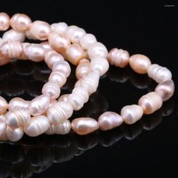 Link Bracelets Natural White Pink Purple Mixed Colour Rice Pearl 7-8mm Bracelet Birthday Anniversary Party Exquisite Gift For Woman