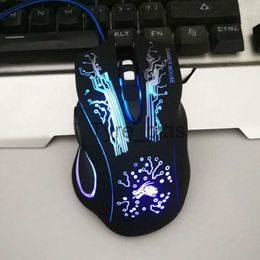 Mice Wired Computer Mouse Gaming Mouse USB 4000DPI 6 Buttons Ergonomic Optical Mouse 4-speed Player Mouse Office Backlit Mouse X0807