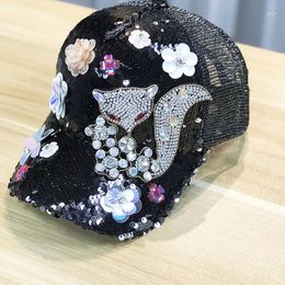 Ball Caps Spring Summer Hat Baseball Sunscreen Women Sunshade Girl Mesh Ventilation Sequin Rhinestone Fashion Khaki