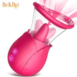 Licklip Rose Vibrator Licking for Women Sucking Vacuum Stimulator Powerful Female Clitoris Sucker Massager Adult