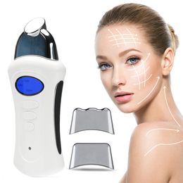 Face Massager Microcurrent Ion Galvanic Mini Electric Handheld Spa Device with 3 Massage Heads USB Lift Beauty EMS Gel Skin Care 230804