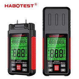 Moisture Metres HABOTEST HT633 Digital Wood Moisture Metre Professional 0~57% Timber Hygrometer Portable Tool LCD Display Timber Damp Detector 230804