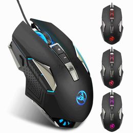 Mice Mechanical USB Wired Gaming Mouse Macro Programming Mouse 8 Keys Ergonomic 8000 DPI Colourful RGB Gamer Mice X0807