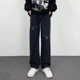 Men's Jeans High Street Cargo Pants Black Japanese Style Baggy Trendyol Streetwear Women Fashion Y2k Man Harajuku Casual Pocket