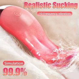 Powerful Tongue Licking Vibrator for Women G-spot Clitoral Nipple Stimulator Adult Supplies Dildo Vibrating Female