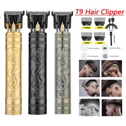 Electric Shavers T9 USB Hair Clipper For Men Cutting Machine Rechargeable Man Shaver Trimmer Barber Technical Beard 230807