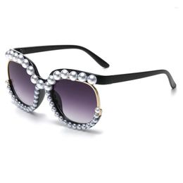 Sunglasses 2023 Baroque Cat Eye Women Pearl Sexy Girls Sun Glasses Rhinestone Ladies Shades For Party Feminino