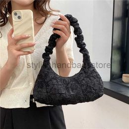 Shoulder Bags Niche design fashion underarm bag for women 2023 new Korean version bubble pleated versatile ins shoulder bagstylishhandbagsstore