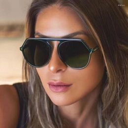 Sunglasses Polygon Oversized For Women Men Luxury Designer Trend Cat Eye Glasses Fashion Vintage Sun UV400 Eyewear