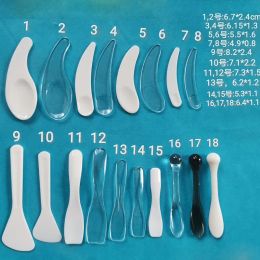 wholesale Mini Curved Cosmetic Spatula Face Cream Scoop Packing Beauty Accessory Facial Mask Plastic Spoon Multi Shape and Size White LL