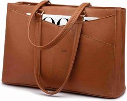 Laptop Tote Bag for Women 15.6 Inch Waterproof Leather Computer Bags Women Business Office Work Bag Briefcase HKD230803 HKD230807