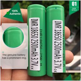 Batteries Ten Compensation For One Fakeauthentic 25R Battery 2500Mah 35A Lithium Rechargeable Drop Delivery Electronics Charger Dhtoz