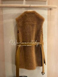 Womens Vests Coats Autumn and Winter loro piana Cashmere Fur Camel Vests