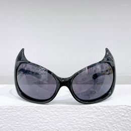 Sonnenbrille 2023 Trendy Mode Frauen Designer Cat Eye Steampunk Brillen Für Weiblich Männlich Elegante Runde UV400 Gläser