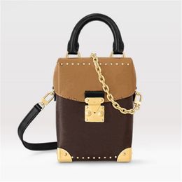 Camera Box Fashion Crossbody Bag For Woman Top Handle Luxury Mens Shoulder Bag Gold Chain Old Flowers Mini Handbag Designer Cross Body Bags