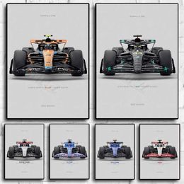 Formula One New Season Team Racing Canvas Painting Aesthetic Driver Car Motorsport Racer Posters And Prints Grand Prix Wall Art Boys Living Room Decor Wo6