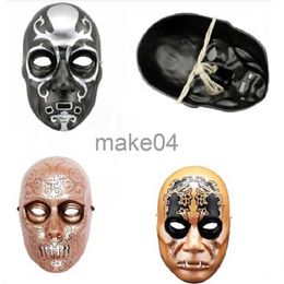 Party Masks Halloween Persona Adult Harry Death Eater Lucius Malfoy Mask Scary Halloween Bar Party Prop Masks Decorative supplies J230807