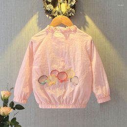 Jackets Girls Baby's Kids Coat Jacket Outwear Cotton 2023 Floral Spring Autumn Overcoat Top Outdoor Party Teenagers Children's Clothing