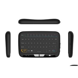 Keyboards Est H18 Mini 2.4G Wireless Keyboard With Fl Toucad Air Mouse For Windows Android Tv Box Linux T95M X96 Mxq Pro Drop Delive Dhre7