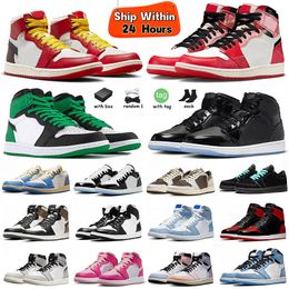 2024 Low 1s High 1 Basketball Shoes Size 47 Men Sports Washed Next Chapter Lucky Green Teyana Taylor Fierce Pink UNC Grey Bred Patent Women Outdoor Jogging Sneaker Trai