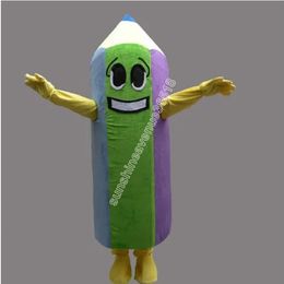 Colorful Pencil Mascot Costume Top Cartoon Anime theme character Carnival Unisex Adults Size Christmas Birthday Party Outdoor Outfit Suit