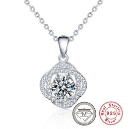 Luxury Moissanite Diamond Clover Pendant Necklaces for Women Sterling Silver S925 Designer Necklace