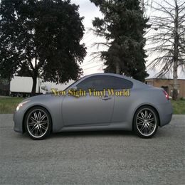 Gunmetal Grey Matte Vinyl Wrap Anthracite Air Bubble Grey Metallic Matt Film Vehicle Wrapping Size 1 52 30m Roll2507