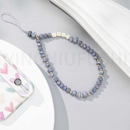 Cell Straps Charms Fashion Trendy Crystal Beads Mobile Chain For Women Girls Cellphone Strap Anti-Lost Lanyard Hanging Cord Jewelry