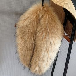 Scarves Autumn And Winter Women's Faux Fur Raccoon Collar Cap Muffler Scarf Cape Thicken Warm