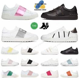 valentine's rossi casual shoes mens womens valentin's spikes sneakers black white pink purple gold metallic slive red bottoms loafers leather trainer dhgate.com