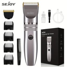 Electric Hair Clipper For Men Professional 3-12mm Trimming Comb And Precision Cutter Head*2 Type-C Fast Charging Best Gift For Him