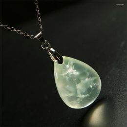 Pendant Necklaces Genuine Natural Green Crystal Women Necklace Bead Lady Transparent 27 20 9mm