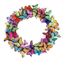 Decorative Flowers Butterfly Wreath Hanging Butterflies The Cross Artificial Hangings Plastic