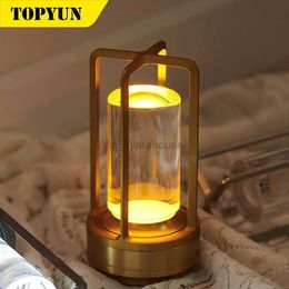 LED crystal table lamp Rechargeable touch night lamp Bedroom Bedside table lamp Restaurant decorative lamp HKD230807
