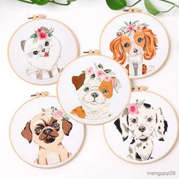 Chinese Products Embroidery Starter Diy Material With Dog Cat PatternFor Beginners With Instructions Cross Stitch Art Embroidery R230807