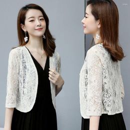 Women's Jackets Lace Small Shawl Short Top Summer Large Size Cardigan Thin Coat All Kinds Of Matching Skirt With Sun Protection Jacket