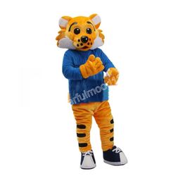halloween New Business Customised Funny Orange Striped Tiger Mascot Costumes Cartoon Halloween Mascot For Adults