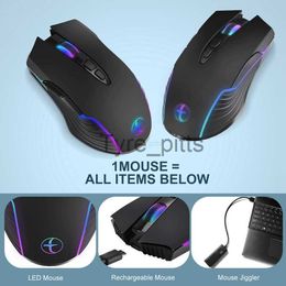 Mice Wireless Gaming Mouse Mover Mouse Jiggler With On/Off Button Keep Computer Awake Quiet Click Rechargeable Optical Mouse X0807