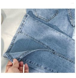 Women's Jeans 2023 Retro High Waist Flare Pants Woman Style Sweet Stretch Slim Long Women Lady Tight T37