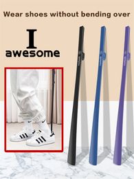 Shoe Parts Accessories 63cm Professional Plastic Horn Long Handle Shoehorn Useful Lifter Magnetic Spoon Home Pregnant Tools 230807