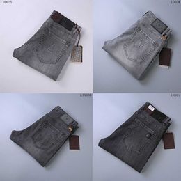 2023 Men's Jeans Biker v Brand Luxury Designer Hot Pants High Street Straight Jean Mens Blue Washed Big Hole Zipper Pants Black Pantoc88