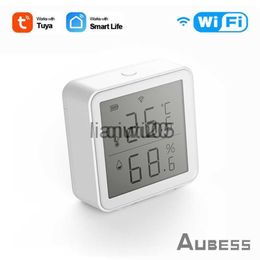 Smart Home Control Tuya Smart WIFI Temperature And Humidity Sensor Indoor Hygrometer Thermometer With LCD Display Works With Alexa Google Assistant x0721 x0807