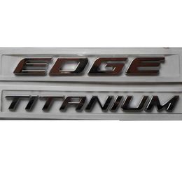 EDGE TITANIUM Chrome ABS Car Trunk Rear Number Letters Badge Emblem Decal Sticker for Ford EDGE233S