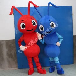 professional Ant Mascot Costume Cartoon Character Outfit Suit Halloween Party Outdoor Carnival Festival Fancy Dress for Men Women