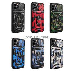 Push window camouflage car ring phone cases for iphone 13 pro max 12 11 X XR XS 7 8 plus case cover HKD230807
