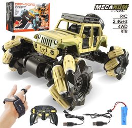 Alloy Stunt RC Truck Car 4WD 2.4G Remote Control Cars Off-Road Driving Drift Control Trucks Boys Toys for Children 2368