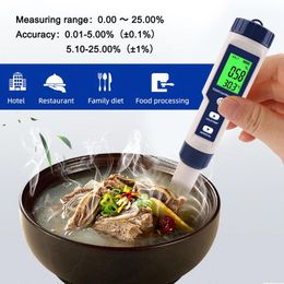 Concentration Meters Highprecision digital kitchen sea water salinity meter salt concentration meter Salimeter for food farming fish pond Soup 230804