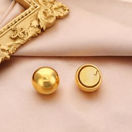 Stud Earrings Women's Earring European American Style Gold-Plated Elegant Exquisite Luxury Fashion Jewelry Metal Round Set